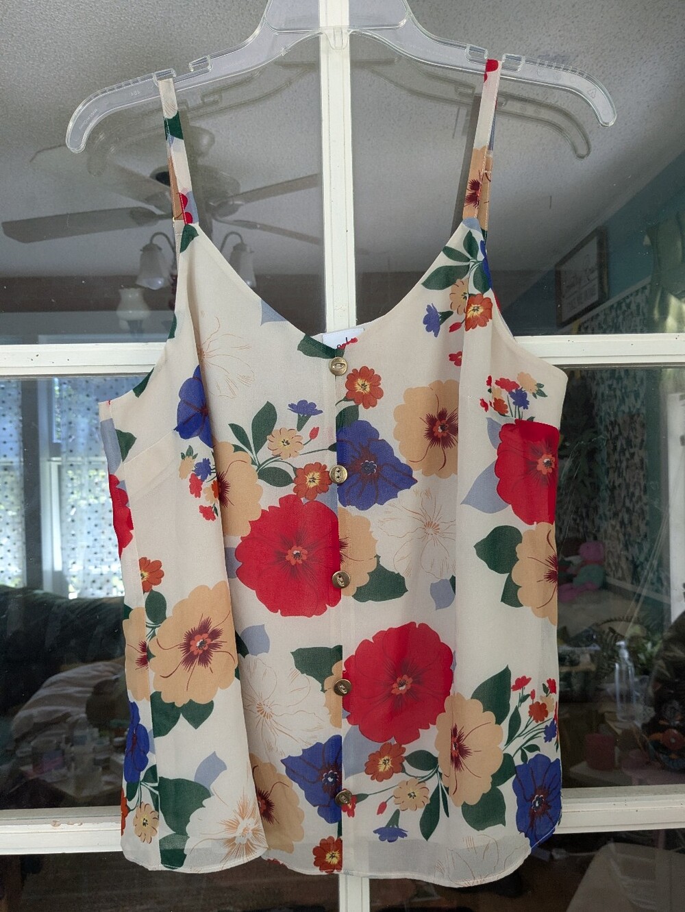 Cabi Victoria Floral Tank Top Size Small